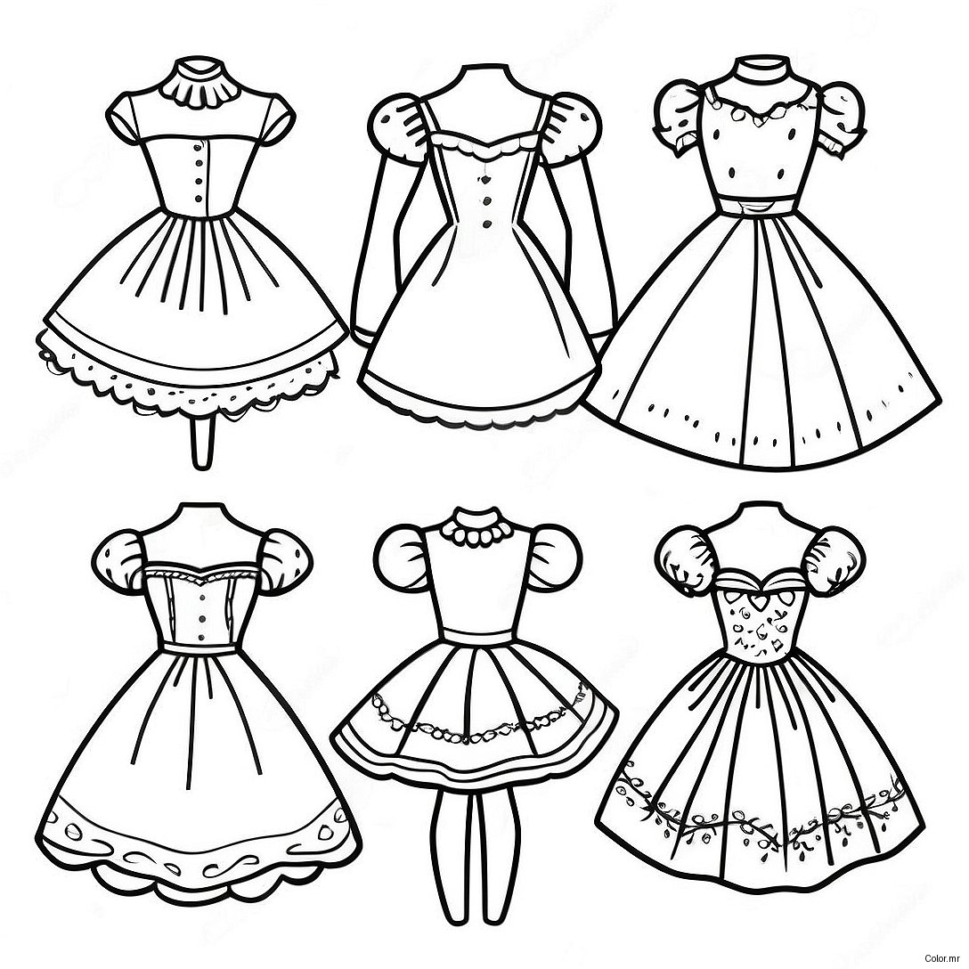 Vintage Paper Dolls Coloring Page 6165 4927