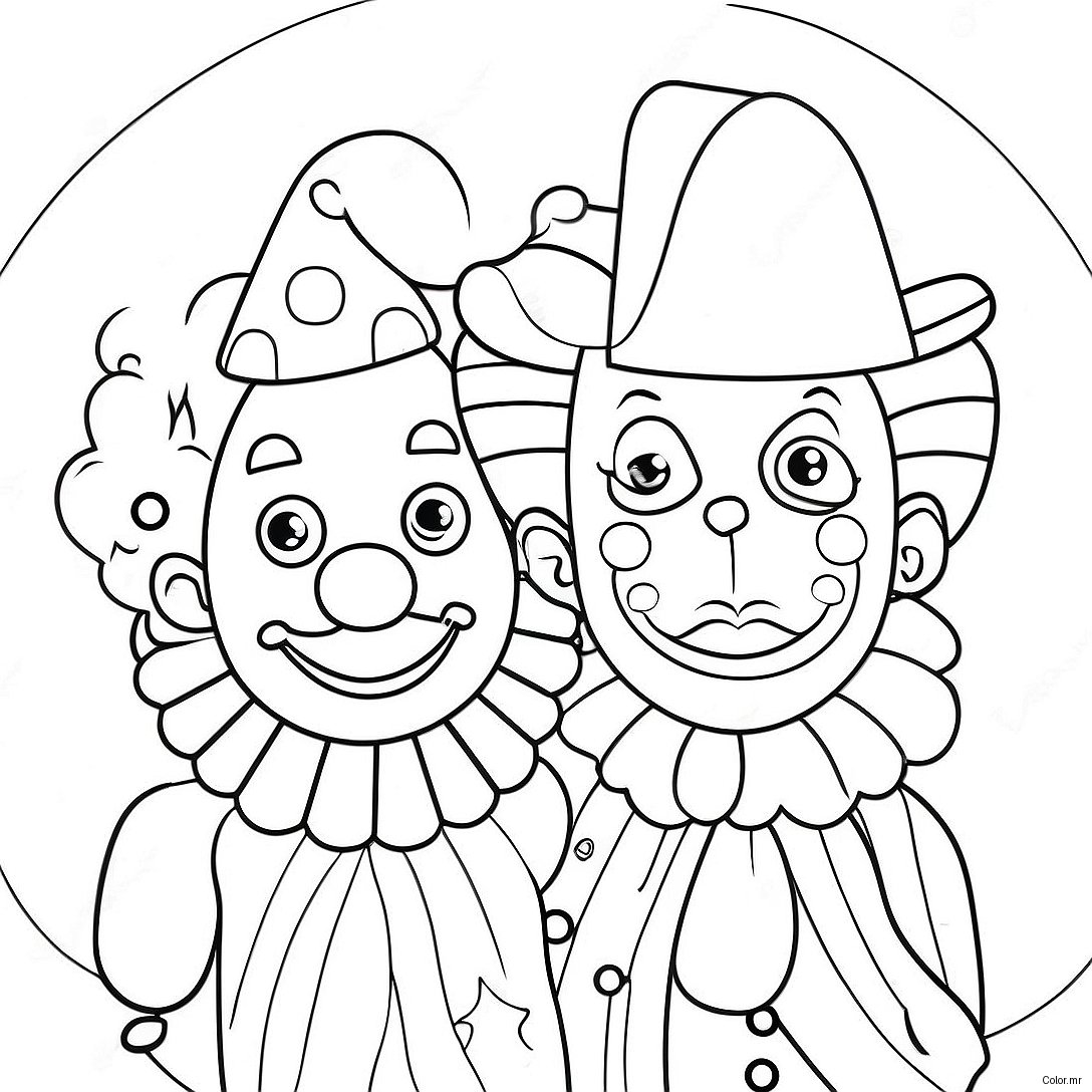 Whimsical Clowns In The Amazing Digital Circus Coloring Page 59567 49448