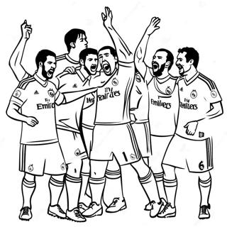 Real Madrid Spelare Firar Malarbok 10237-8416