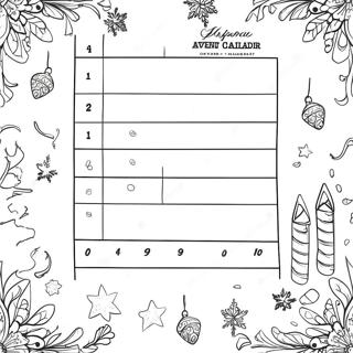 Festlig Adventskalender Farglaggningssida 1092-876