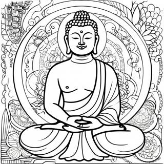 Fridfull Buddha Meditation Farglaggningssida 11238-9214