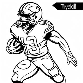 Tyreek Hill I Aktion Malarbild 1142-915