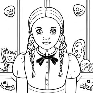 Wednesday Addams Malarbild 11447-9378