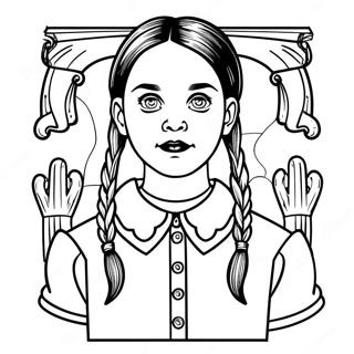 Wednesday Addams Malarbild 11447-9379