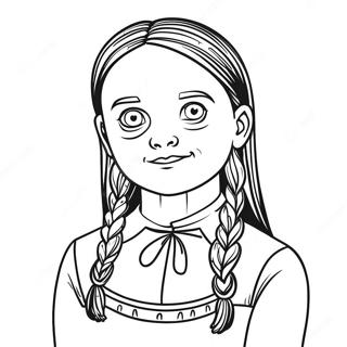 Skrammande Wednesday Addams Malarbild 11448-9381