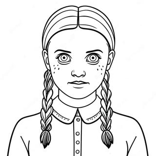 Skrammande Wednesday Addams Malarbild 11448-9383