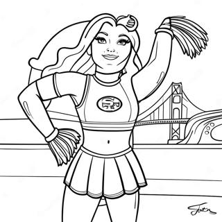 San Francisco 49ers Cheerleader Malarbild 11868-9718