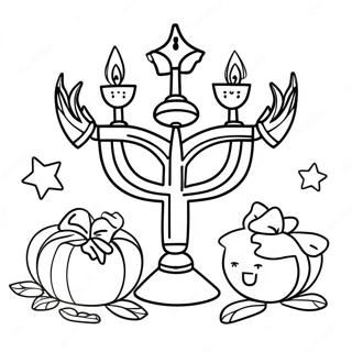 Söt Hanukkah Målarbilder