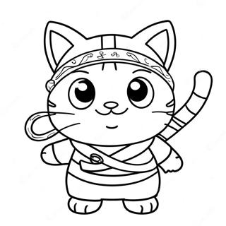 Katt Ninja Malarbild 12197-10153