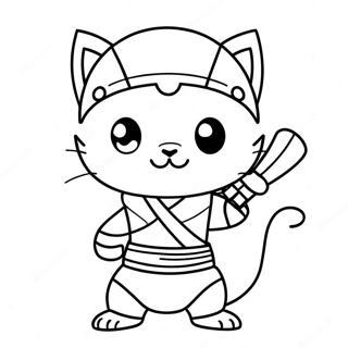 Katt Ninja Malarbild 12197-10155