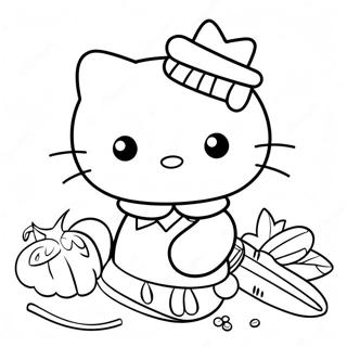 Hello Kitty Thanksgiving Malarbild 12447-10355