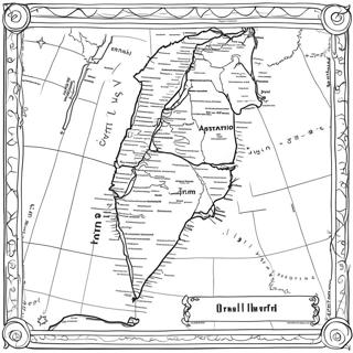 Karta Over Israel Malarbild 12617-10500