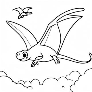 Flygande Pterodactyl I Himlen Malarbild 12678-10549