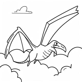 Flygande Pterodactyl I Himlen Malarbild 12678-10551