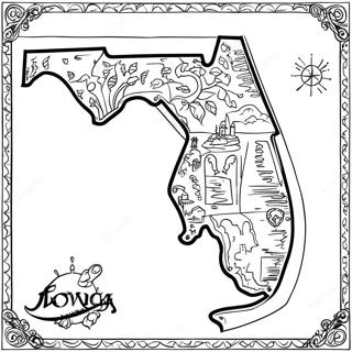 Farglaggningssida For Florida State Karta 12857-10688