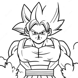 Goku I Episk Stridsstallning Malarbild 13188-10954