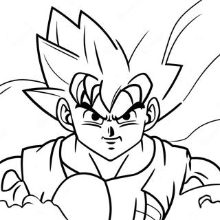 Goku I Episk Stridsstallning Malarbild 13188-10956