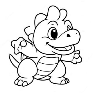 Bowser Jr I En Busig Pose Malarbild 13268-11017