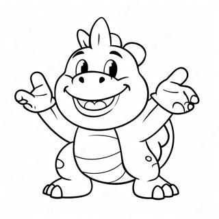 Bowser Jr I En Busig Pose Malarbild 13268-11019