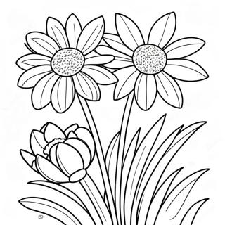 Fargglada Majdagens Blommor Malarbild 13298-11043