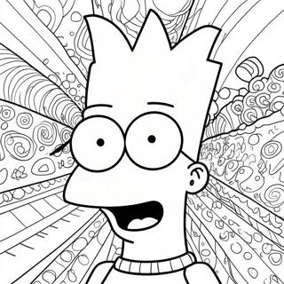 Trippy Bart Simpson Målarbilder