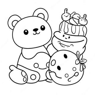 Sot Rilakkuma Med Vanner Malarbild 13659-11321