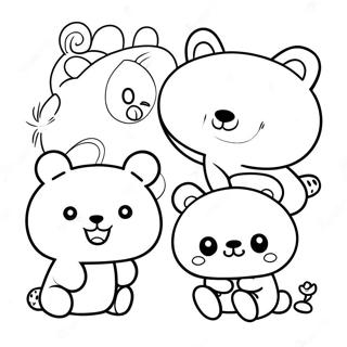 Sot Rilakkuma Med Vanner Malarbild 13659-11322