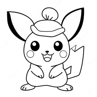 Pikachu I Tomtens Hatt Malarbild 14139-11713