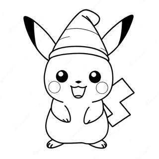 Pikachu I Tomtens Hatt Malarbild 14139-11714