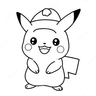 Pikachu I Tomtens Hatt Malarbild 14139-11715