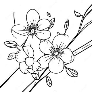 Sakura Blomma Farglaggningssida 14379-11895