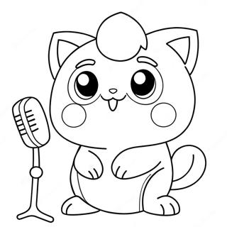 Sot Jigglypuff Som Sjunger Malarbild 14480-11978