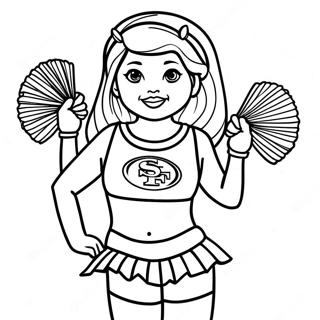 49ers Cheerleaders Malarbild 1452-1162