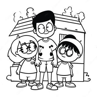 Loud House Familjeportratt Malarbild 1472-1178