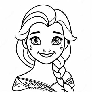 Frozen 2 Elsa Med Uppsatt Har Malarbok 14789-12222