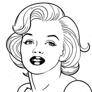 Marilyn Monroe Klassisk Portratt Malarbild 14939-12360