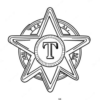 Texas Rangers Logotyp Malarbild 15620-13215