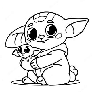 Sot Stitch Och Baby Yoda Malarbild 15661-13252