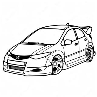 Sportig Honda Civic Racing Malarbild 15922-13449