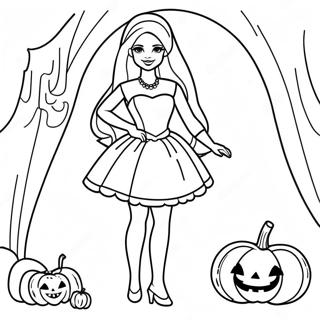 Barbie Halloween Malarbild 16051-13551