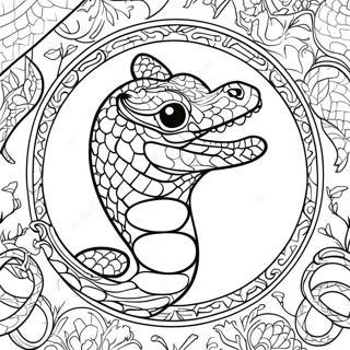 Slytherin Orm Emblem Malarbild 16072-13571