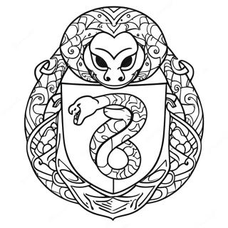 Slytherin Orm Emblem Malarbild 16072-13572