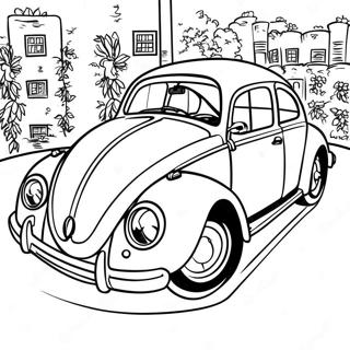 Klassisk Volkswagen Beetle Malarbild 16122-13611