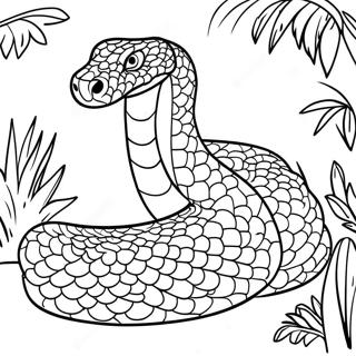 Realistisk Anaconda I Djungeln Malarbild 16332-13779