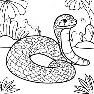 Realistisk Anaconda I Djungeln Malarbild 16332-13780