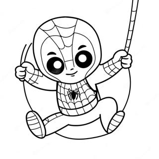 Sot Baby Spiderman Svangande Farglaggningssida 16383-13810