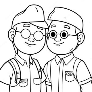 Aventyrlig Blippi Och Meekah Farglaggningssida 16403-13825