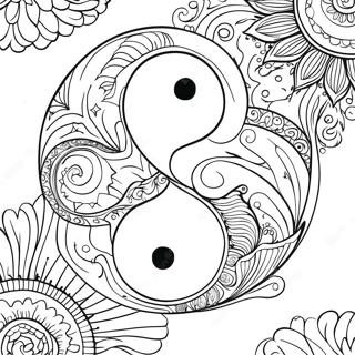 Yin Yang Symbol Malarbild 17564-14743