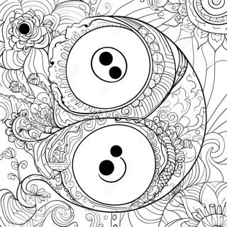 Invecklad Yin Yang Design Malarbild 17565-14745