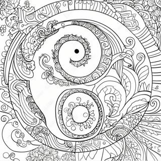 Invecklad Yin Yang Design Malarbild 17565-14747